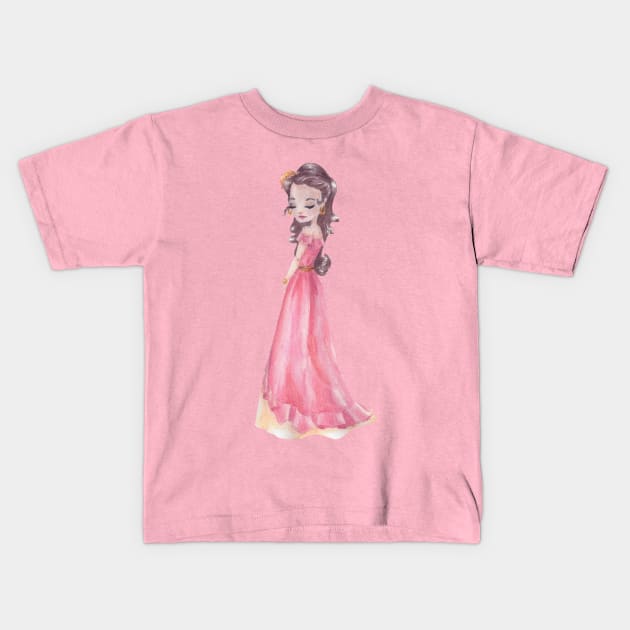 Princess 37 Kids T-Shirt by littlemoondance